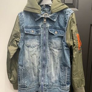 Boys hooded denim jacket